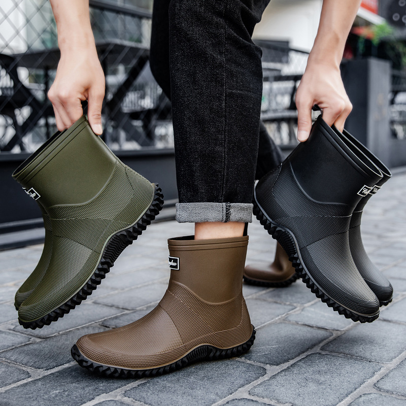 New Men's Mid-Calf Thick Botto - Fishing Boots review and price