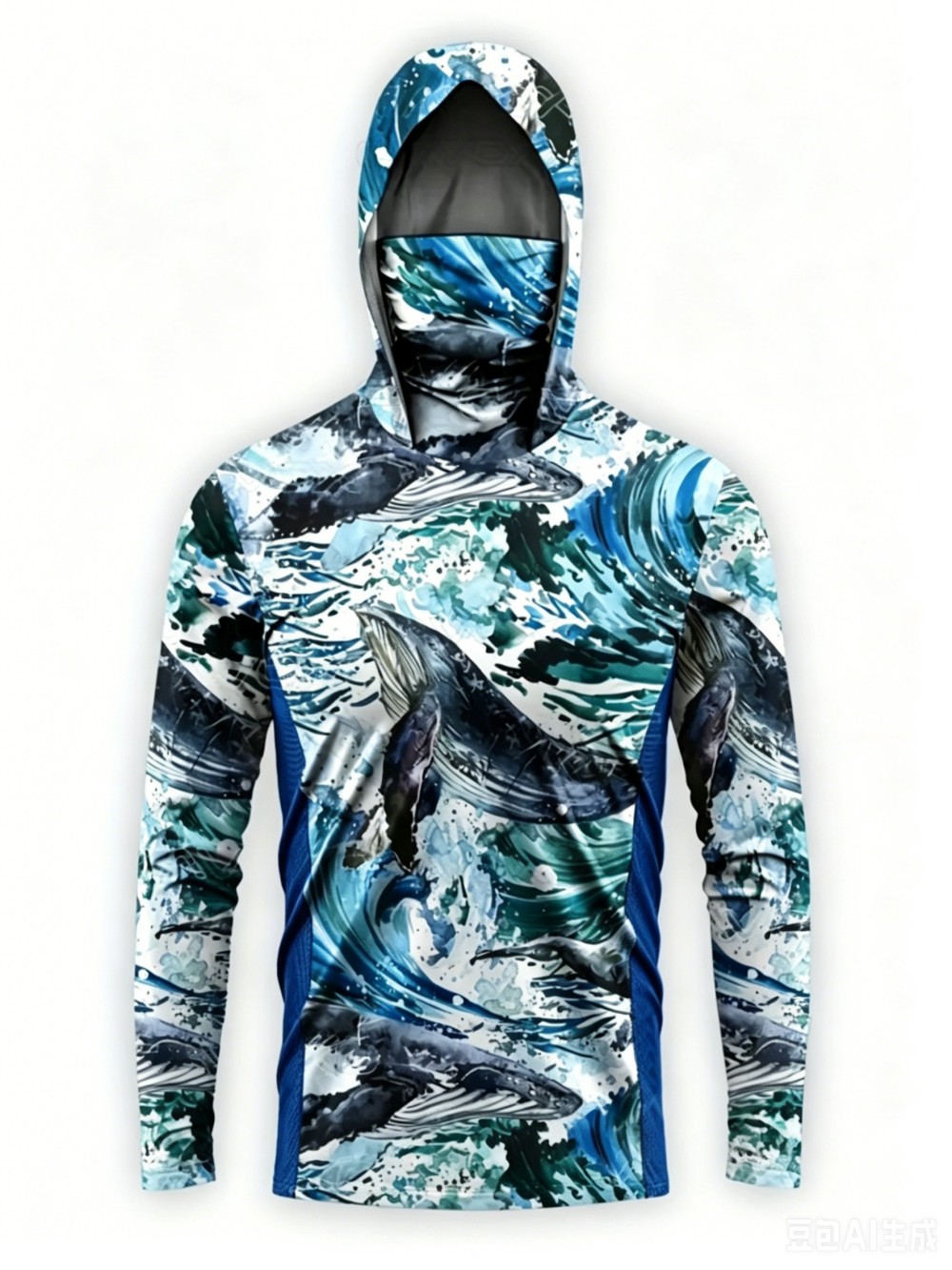 UPF50+ Camo Men Long Sleeve Fi - Fishing Mask Sun Protection review and price